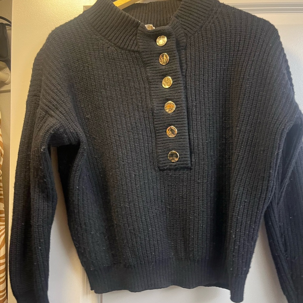 Sezane Lucas Sweater with Gold Buttons *shrunk*